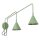 Wandlampe Stahl Salbei Schalter 2-flammig E14 H:30cm