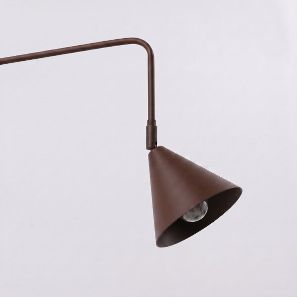 Wandlampe Stahl Braun Schalter 2-flammig E14 H:30cm
