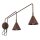 Wandlampe Stahl Braun Schalter 2-flammig E14 H:30cm