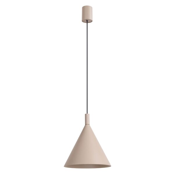 Pendelleuchte Stahl Taupe Modern E27 Ø24,5 cm rund