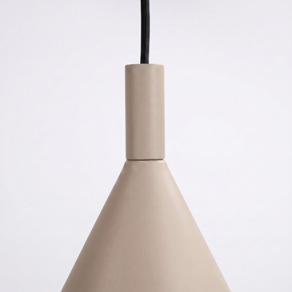 Pendelleuchte Stahl Taupe Modern E27 Ø24,5 cm rund