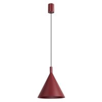Hängelampe Stahl Burgund E27 Ø24,5cm wohnlich...