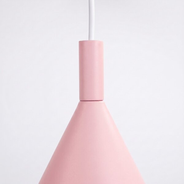 Pendelleuchte Stahl Rosa E27 Ø24,5cm wohnlich rund