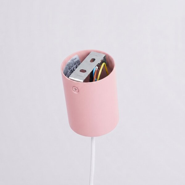 Pendelleuchte Stahl Rosa E27 Ø24,5cm wohnlich rund