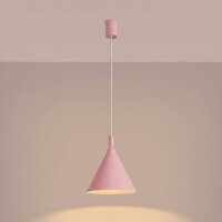 Pendelleuchte Stahl Rosa E27 Ø24,5cm wohnlich rund