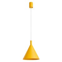 Pendelleuchte Stahl Gelb Modern E27 Ø24,5 cm rund