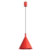 Pendelleuchte Stahl Rot Modern E27 Ø24,5 cm rund