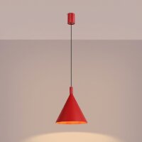 Pendelleuchte Stahl Rot Modern E27 Ø24,5 cm rund
