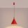 Pendelleuchte Stahl Rot Modern E27 Ø24,5 cm rund