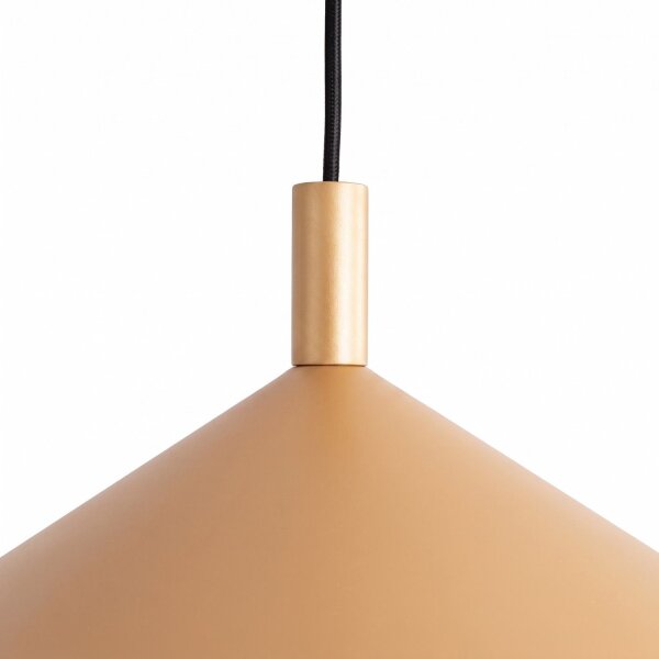 Pendelleuchte Stahl Gold Modern E27 Ø40 cm rund