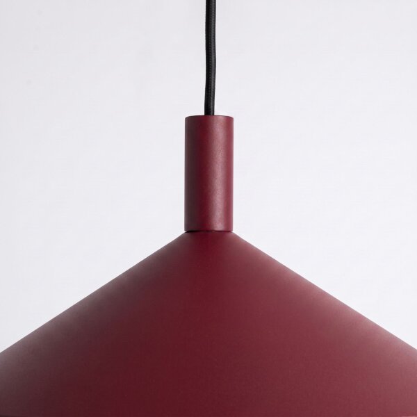Pendelleuchte Stahl Burgund Modern E27 Ø40 cm rund