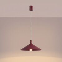 Pendelleuchte Stahl Burgund Modern E27 Ø40 cm rund