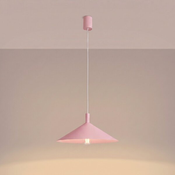 Pendelleuchte Stahl Rosa Modern E27 Ø40 cm rund