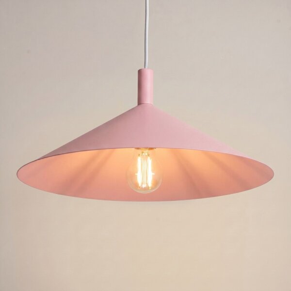 Pendelleuchte Stahl Rosa Modern E27 Ø40 cm rund