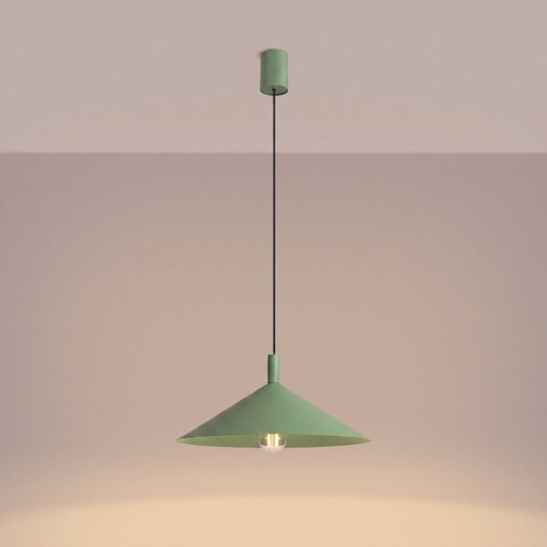 Pendelleuchte Stahl Salbei Modern E27 Ø40 cm rund