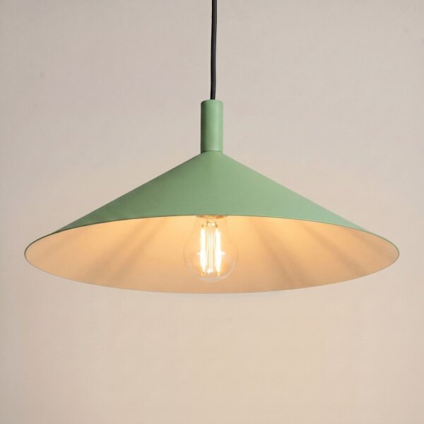 Pendelleuchte Stahl Salbei Modern E27 Ø40 cm rund
