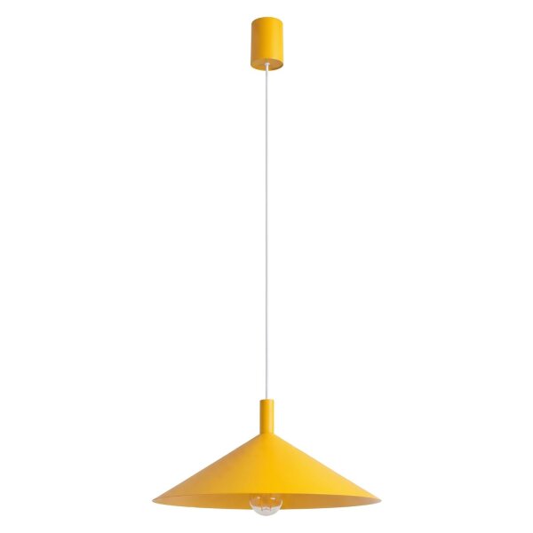Pendelleuchte Stahl Gelb Modern E27 Ø40 cm rund