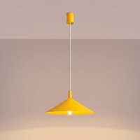 Pendelleuchte Stahl Gelb Modern E27 Ø40 cm rund