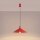 Hängelampe Stahl Rot Modern E27 Ø40cm wohnlich rund