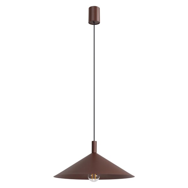 Pendelleuchte Stahl Braun E27 Ø40 cm wohnlich rund