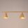 Pendelleuchte Stahl Gold 4-flammig E14 L:122 cm