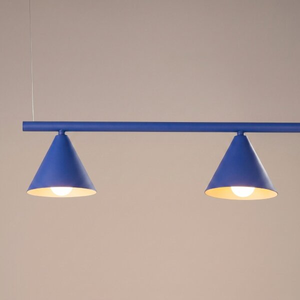 Hängelampe Stahl Ultramarin 4-flammig E14 L:122 cm