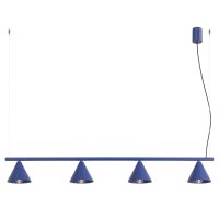Hängelampe Stahl Ultramarin 4-flammig E14 L:122 cm
