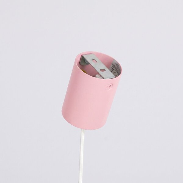 Pendelleuchte Modern Stahl Rosa 4-flammig E14 L:122 cm