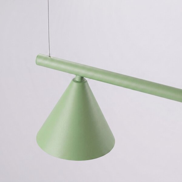 Pendelleuchte Stahl Salbei 4-flammig E14 L:122 cm