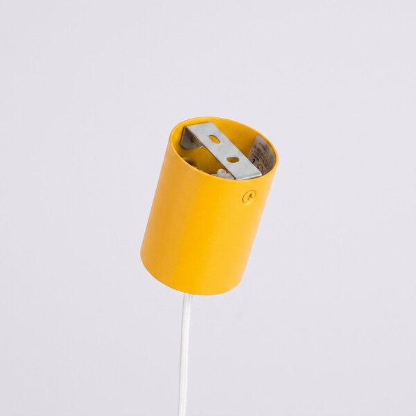 Pendelleuchte Stahl Gelb 4-flammig E14 L:122 cm Modern