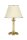 Klassische Tischlampe PENELO in Messing Wei&szlig; Bett