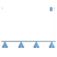 Hängelampe Stahl Hellblau 4-flammig Modern E14 L:122cm