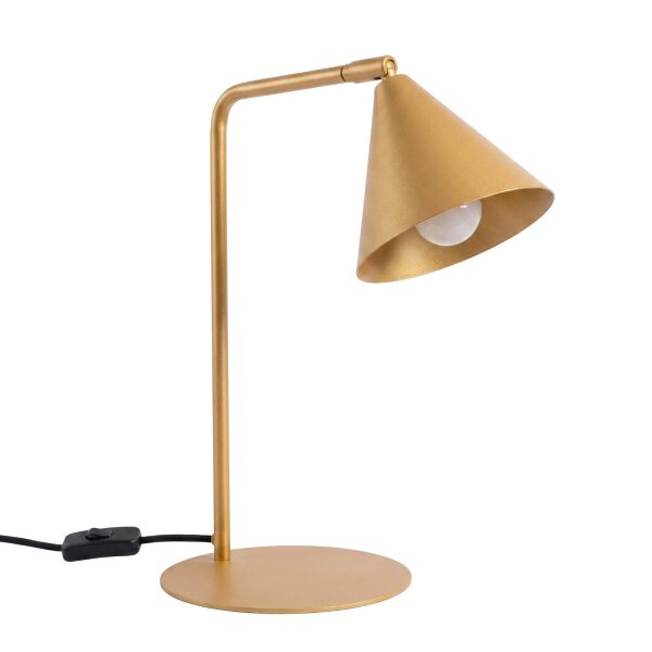 Tischlampe schwenkbar drehbar Stahl Gold E14 H:35cm