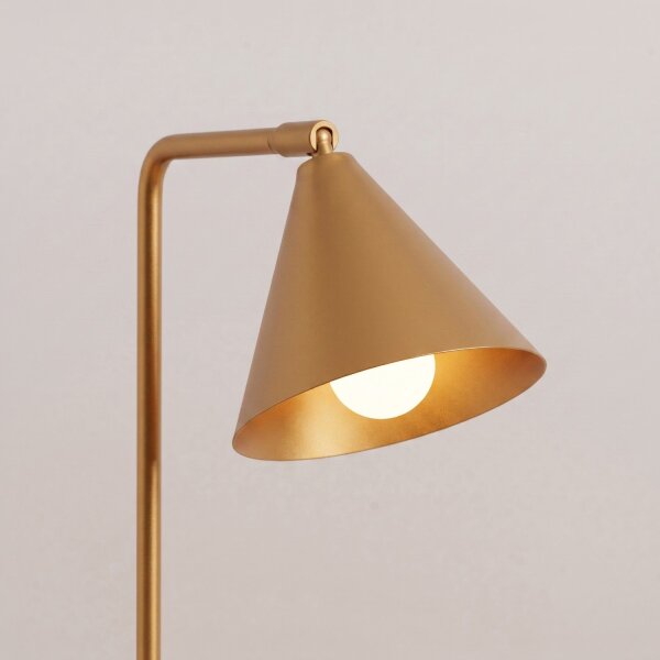 Tischlampe schwenkbar drehbar Stahl Gold E14 H:35cm