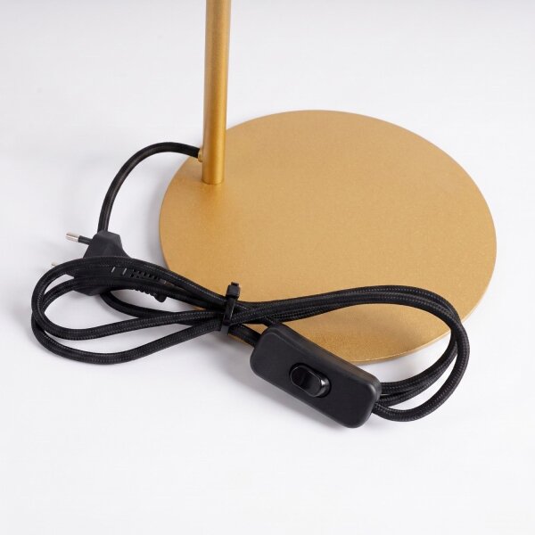 Tischlampe schwenkbar drehbar Stahl Gold E14 H:35cm