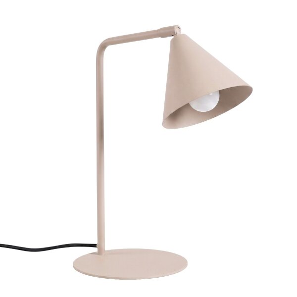 Tischlampe schwenkbar drehbar Stahl Taupe E14 H:35cm