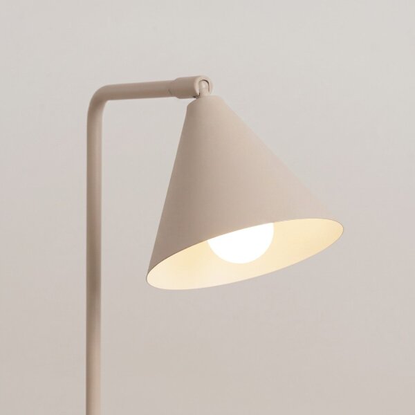 Tischlampe schwenkbar drehbar Stahl Taupe E14 H:35cm