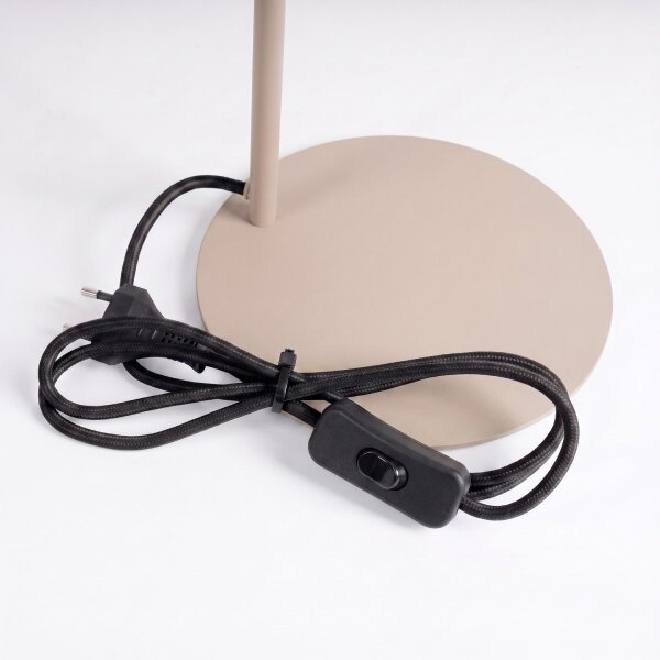Tischlampe schwenkbar drehbar Stahl Taupe E14 H:35cm