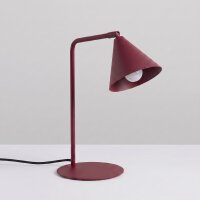 Tischlampe schwenkbar drehbar Stahl Burgund E14 H:35cm