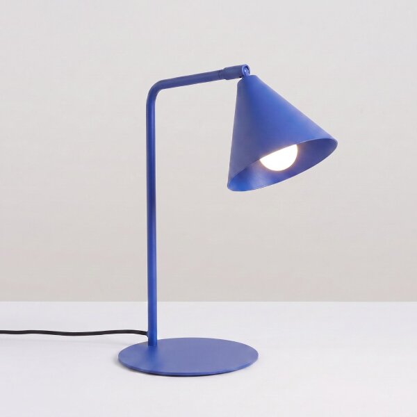 Tischlampe schwenkbar drehbar Stahl Ultramarin E14 35cm