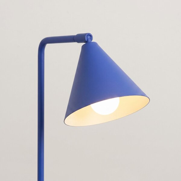 Tischlampe schwenkbar drehbar Stahl Ultramarin E14 35cm