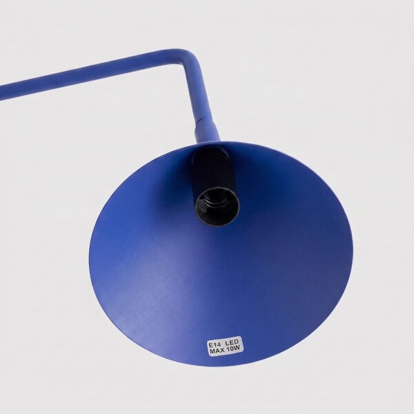 Tischlampe schwenkbar drehbar Stahl Ultramarin E14 35cm