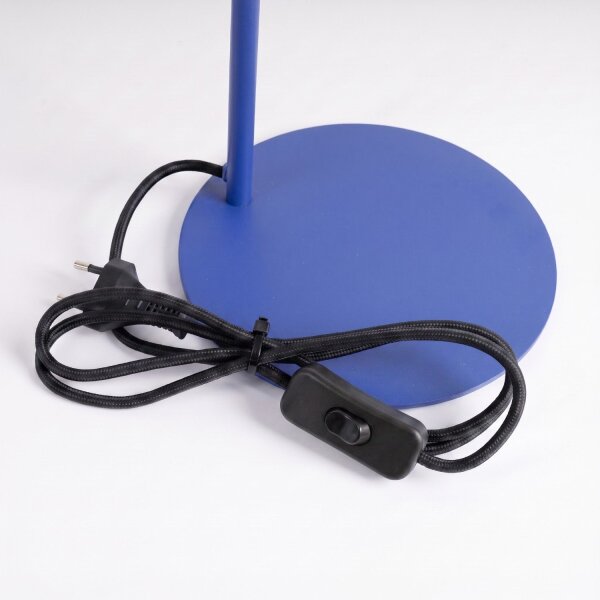 Tischlampe schwenkbar drehbar Stahl Ultramarin E14 35cm