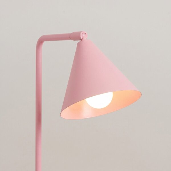 Tischlampe schwenkbar drehbar Stahl Rosa E14 H:35cm