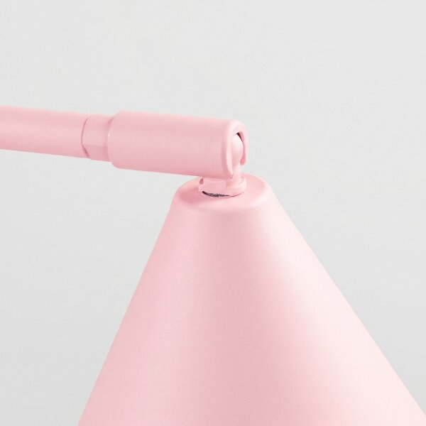 Tischlampe schwenkbar drehbar Stahl Rosa E14 H:35cm