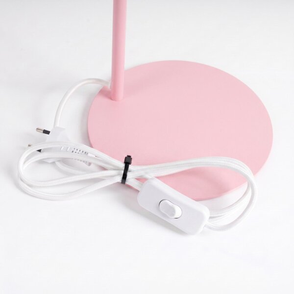 Tischlampe schwenkbar drehbar Stahl Rosa E14 H:35cm