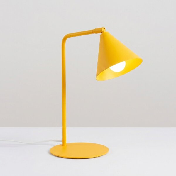 Tischlampe schwenkbar drehbar Stahl Gelb E14 H:35cm