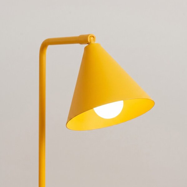 Tischlampe schwenkbar drehbar Stahl Gelb E14 H:35cm