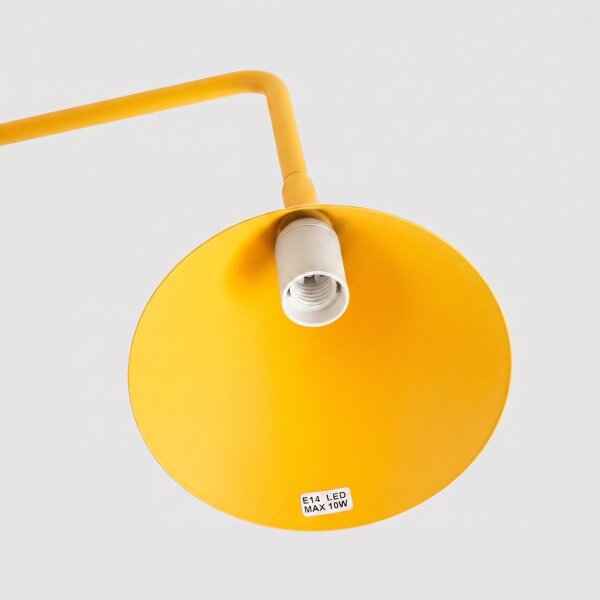 Tischlampe schwenkbar drehbar Stahl Gelb E14 H:35cm