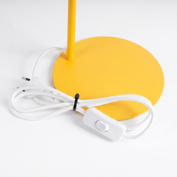 Tischlampe schwenkbar drehbar Stahl Gelb E14 H:35cm